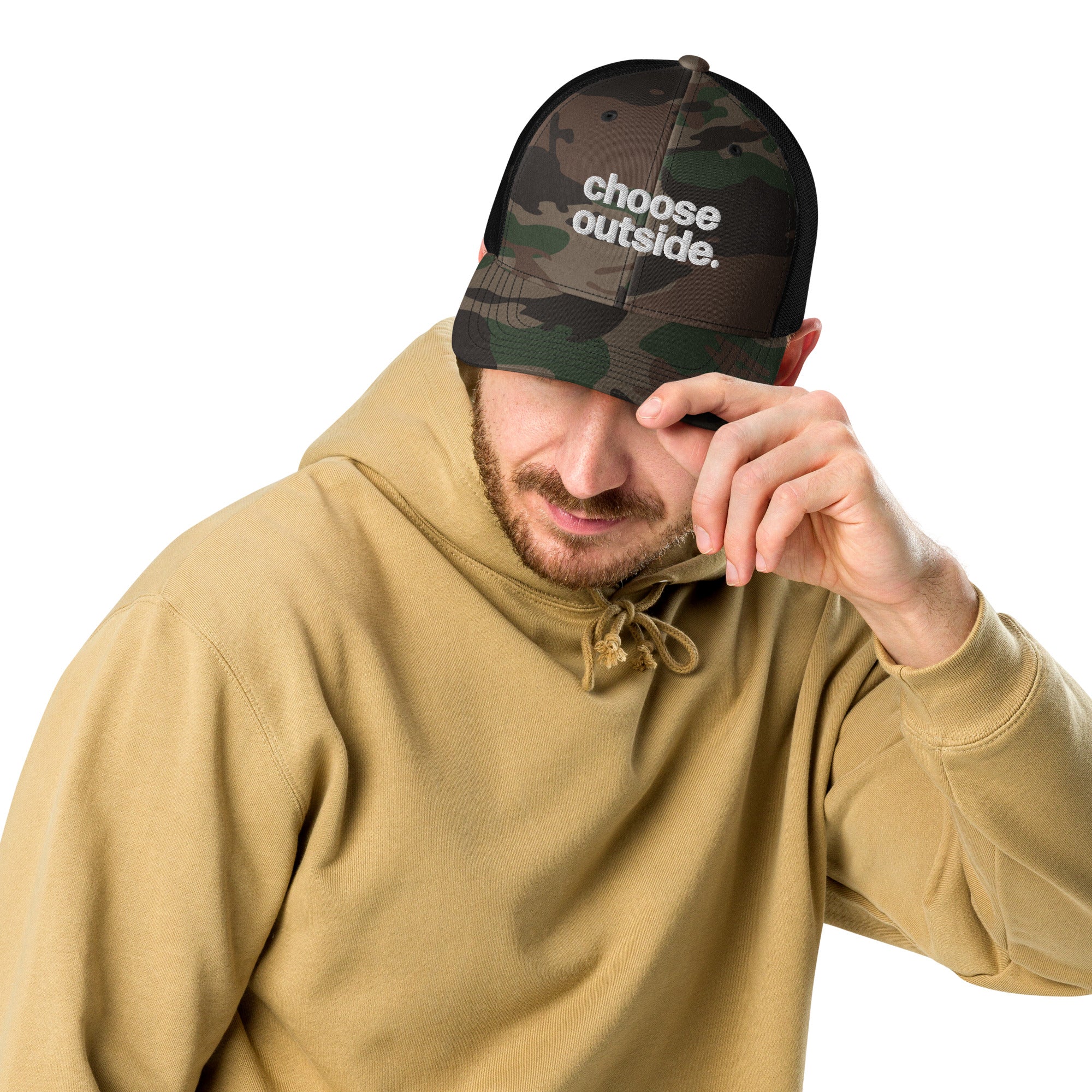 Camouflage trucker hat